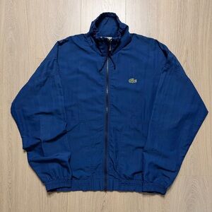 Vintage 80s Chemise Lacoste Nylon Full Zip Moc Windbreaker Jacket Mens Large